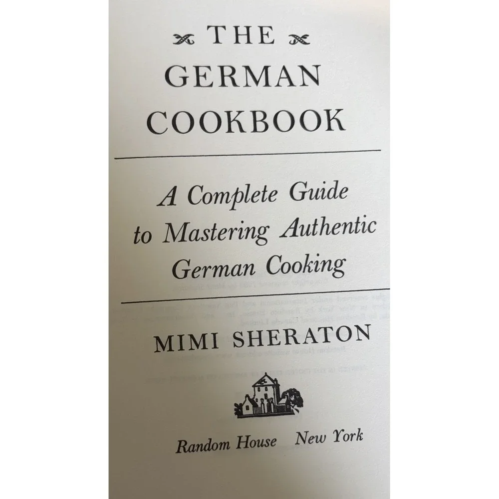 The German Cookbook Mimi Sheraton HC DJ Random House Authentic German Cooking